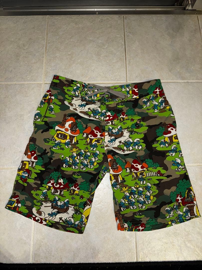 極美品/希少 ヒステリックグラマー × スマーフ 迷彩総柄 水陸両用