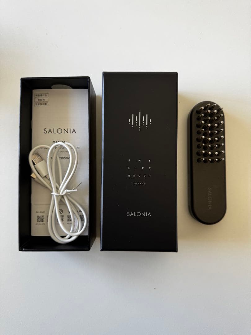 【ほぼ新品】SALONIA EMSリフトブラシ ブラック SAL24305BK SALONIA（サロニア） EMSリフトブラシ 3Dケア SAL24305BK : ZOZOTOWN