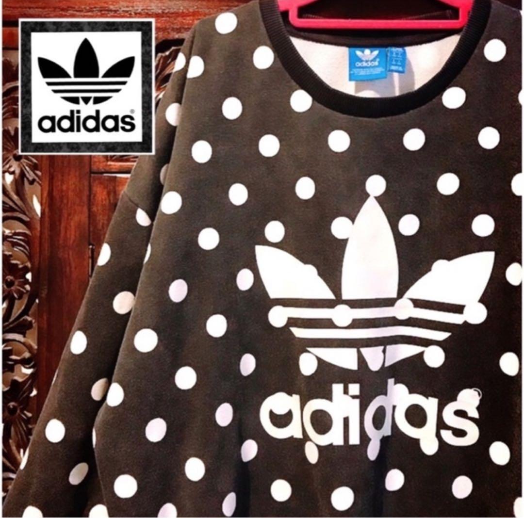 アディダス 希少 ドット ジャージ パーカー トレーナー スウェット 水玉 adidas - アディダス 希少 ドット ジャージ パーカー トレーナー