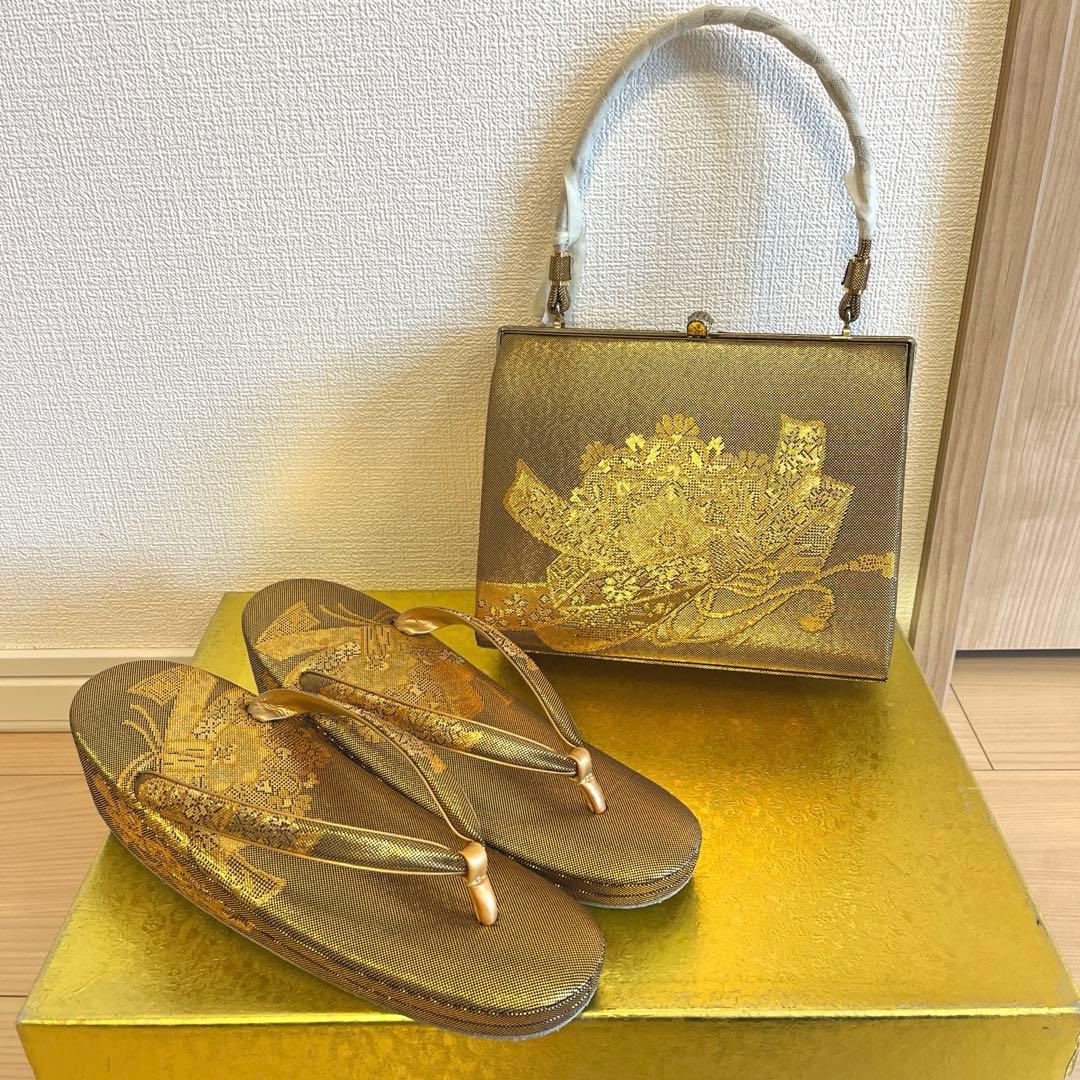 金鷲印 佐賀錦 草履バッグセット M2404142 - メルカリ