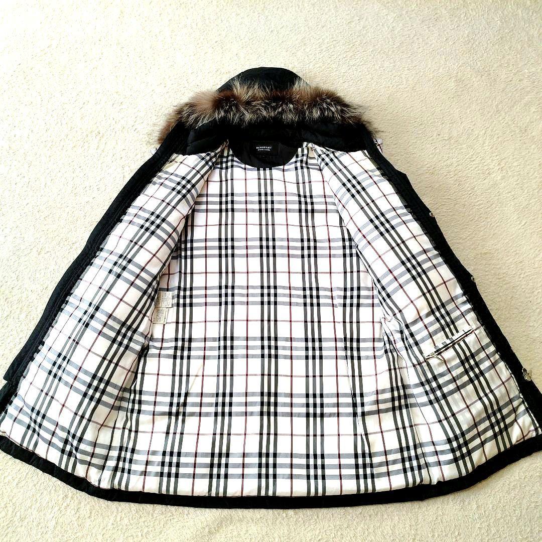 美品】バーバリーブラックレーベル ホワイトグースダウン フォックス