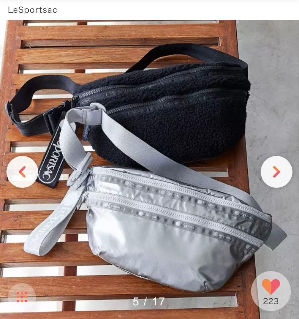 新品タグ付☆SPUR別注 レスポートサック ボディバッグ シルバー - メルカリ