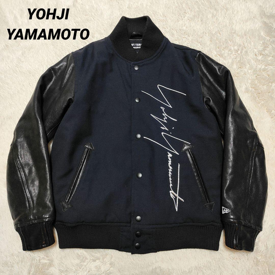 ヨウジヤマモト ニューエラ レザー ウール ビッグロゴ スタジャン