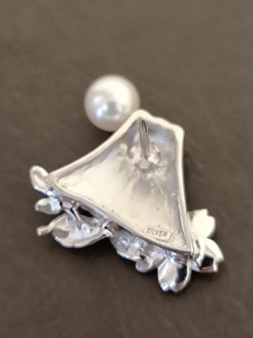 富士山 ブローチ ラペルピン 富士桜 ピンズ ピンバッチ シルバー