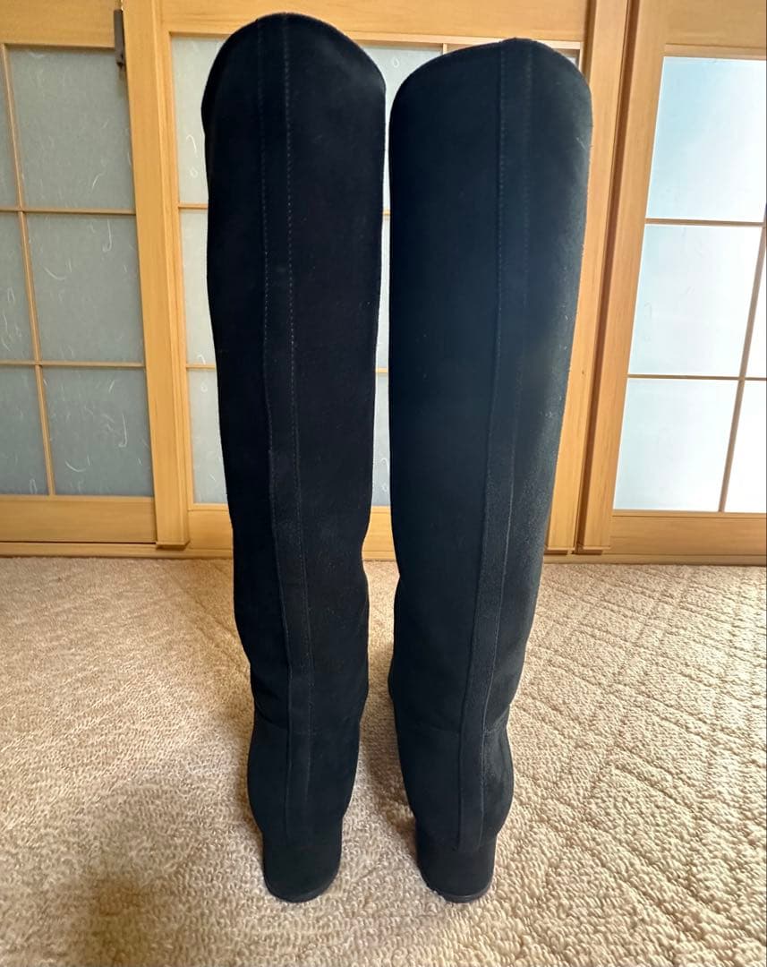 美品 PELLICO ペリーコ スェードレザー ロングブーツ 37 黒 24