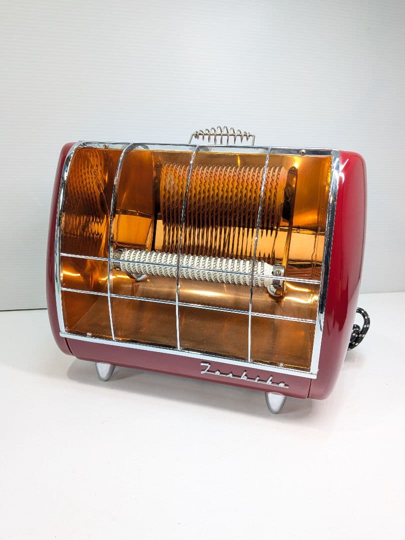 P978 昭和レトロ 東芝 電気ストーブ ES-7 当時物 赤 アンティーク