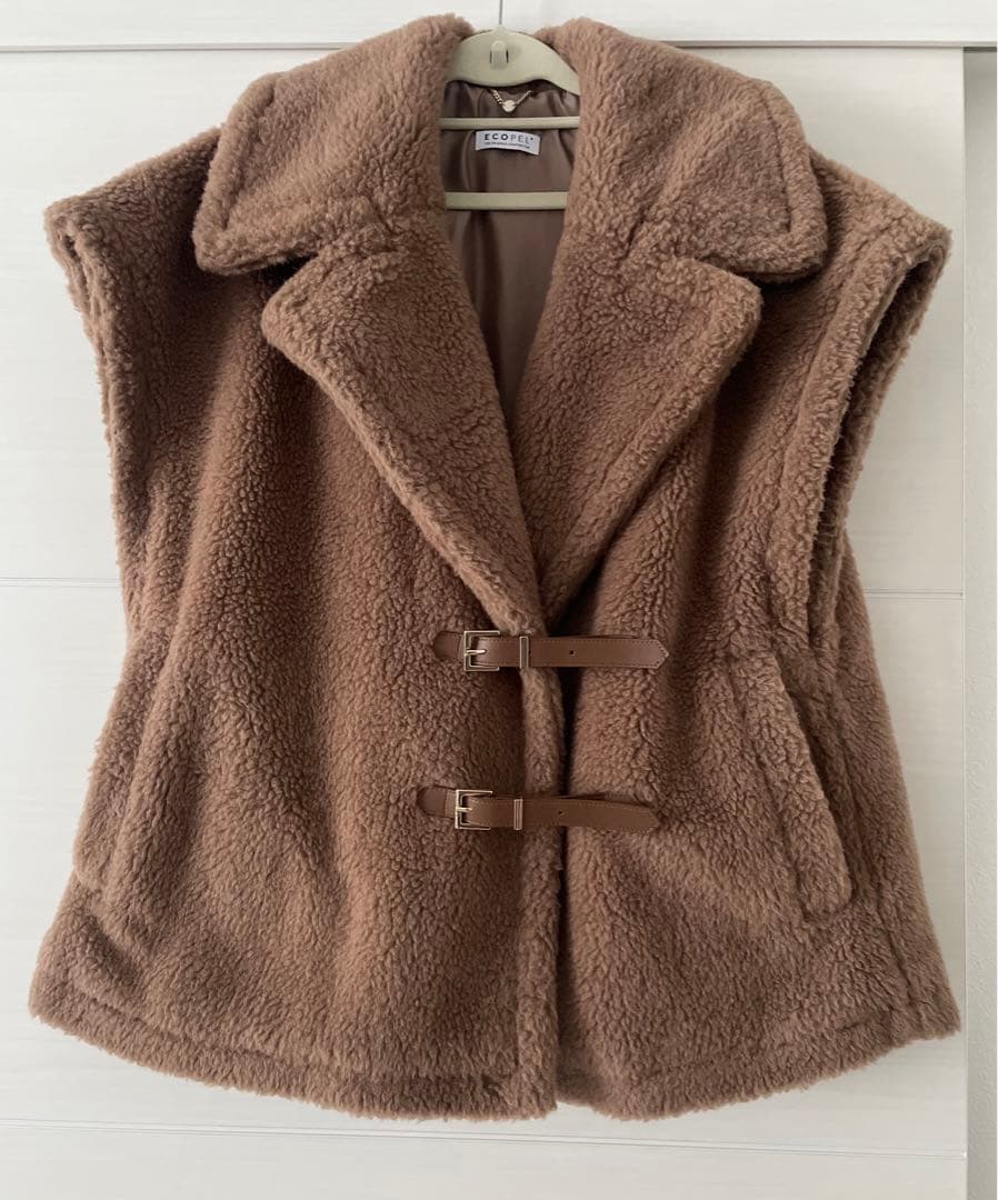 FRAY ID フレイアイディー ECOPELボアポンチョ CML 1 - メルカリ