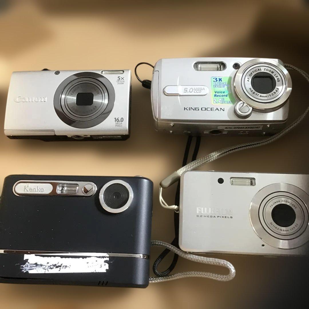 引*】様 デジカメ4台セット　ジャンク デジカメ3台 フィルム4台 計7台セット ジャンク - メルカリ