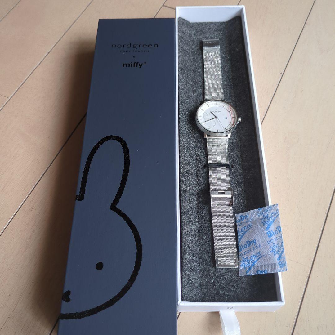 ☆新品☆nordgreen ×miffy シルバー メッシュバンド 時計