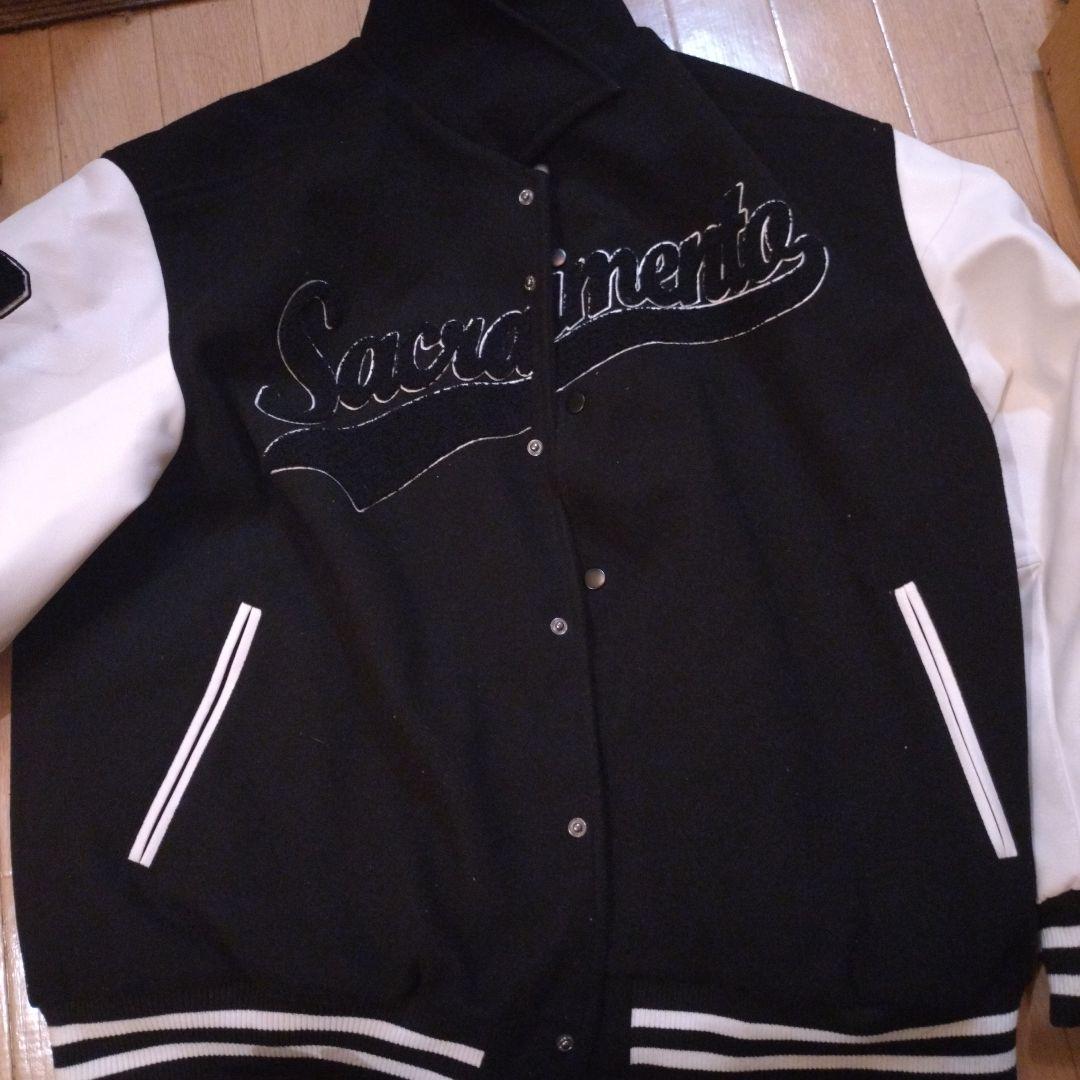 WEGO スタジャン ブラック/ホワイト Lサイズ - メルカリ