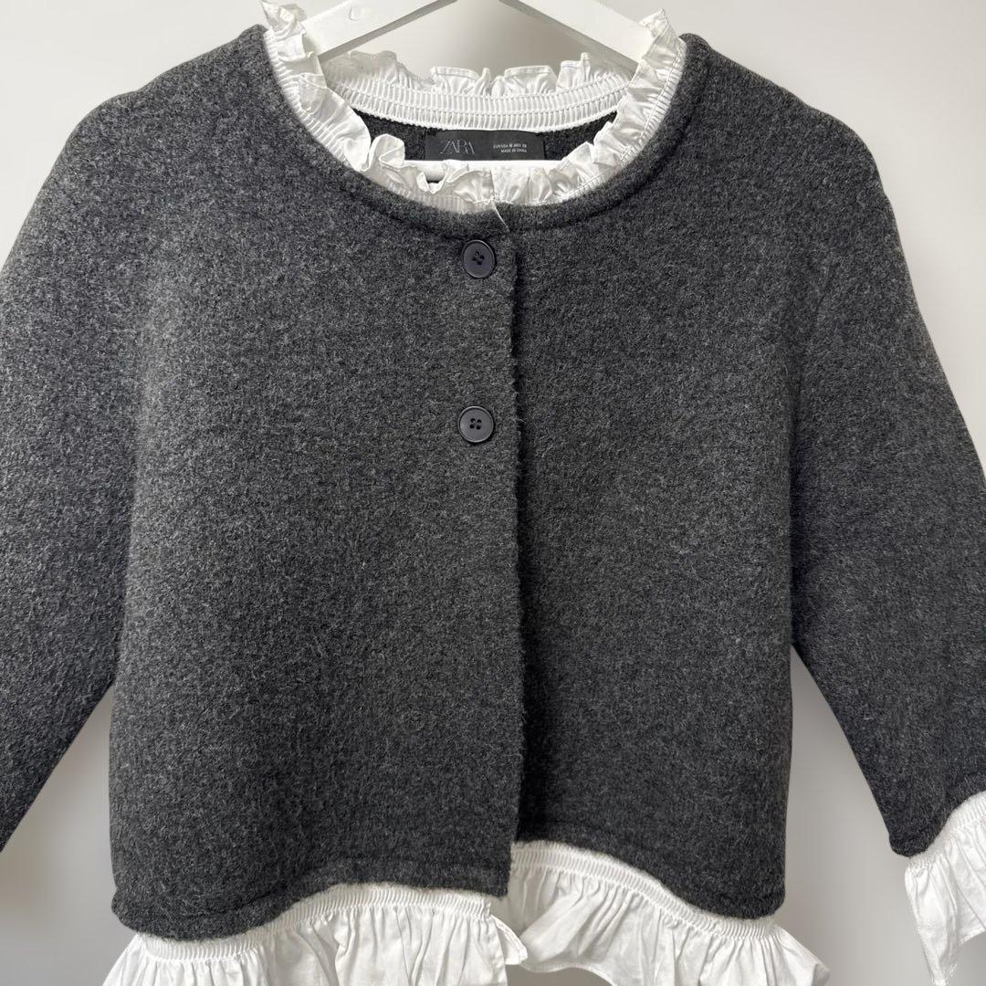 はな(プロフィール必読) 様専用ZARA ポプリンコンビニットジャケット