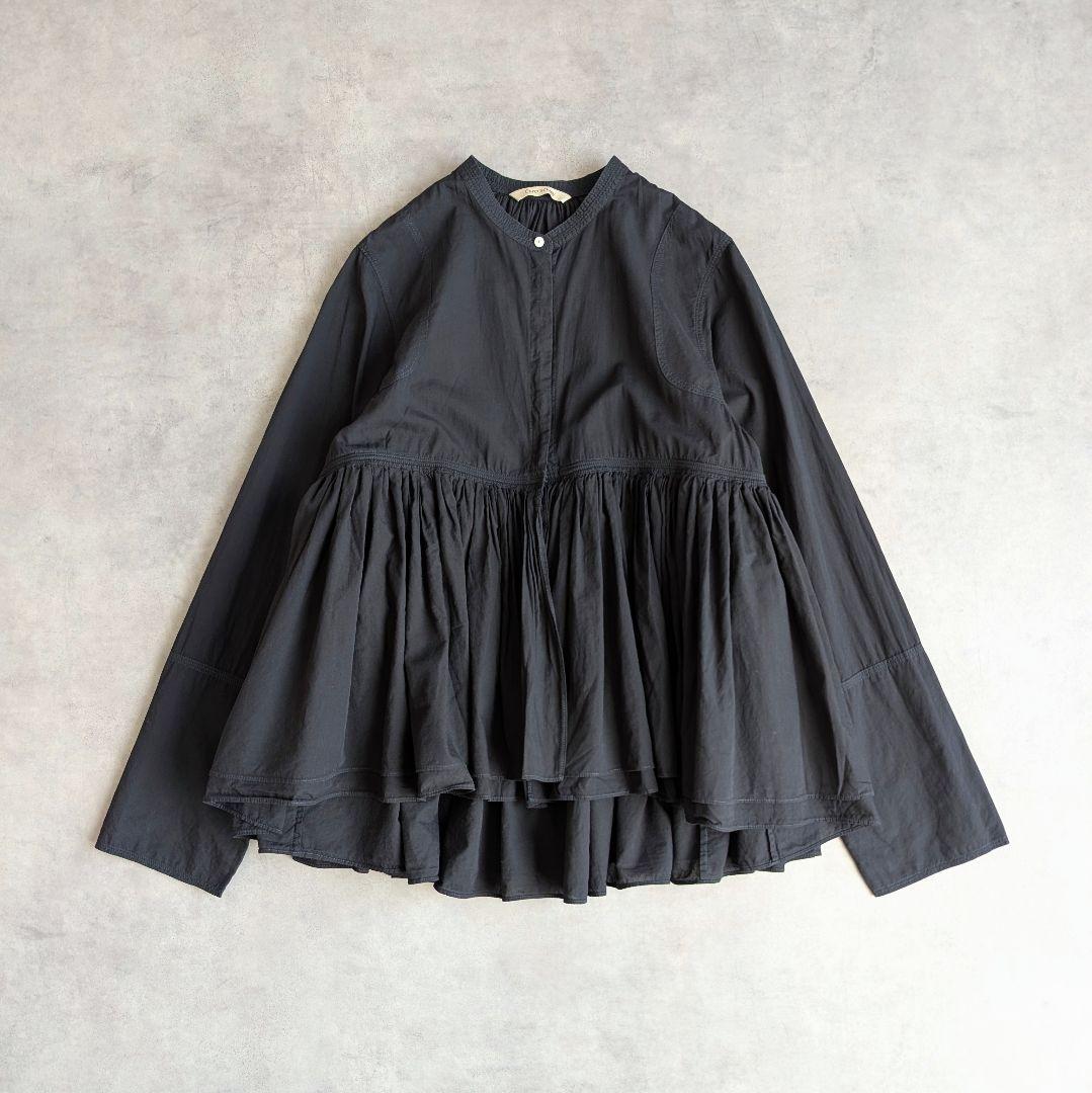 Curensology カレンソロジー レイヤードギャザーブラウス ブラック