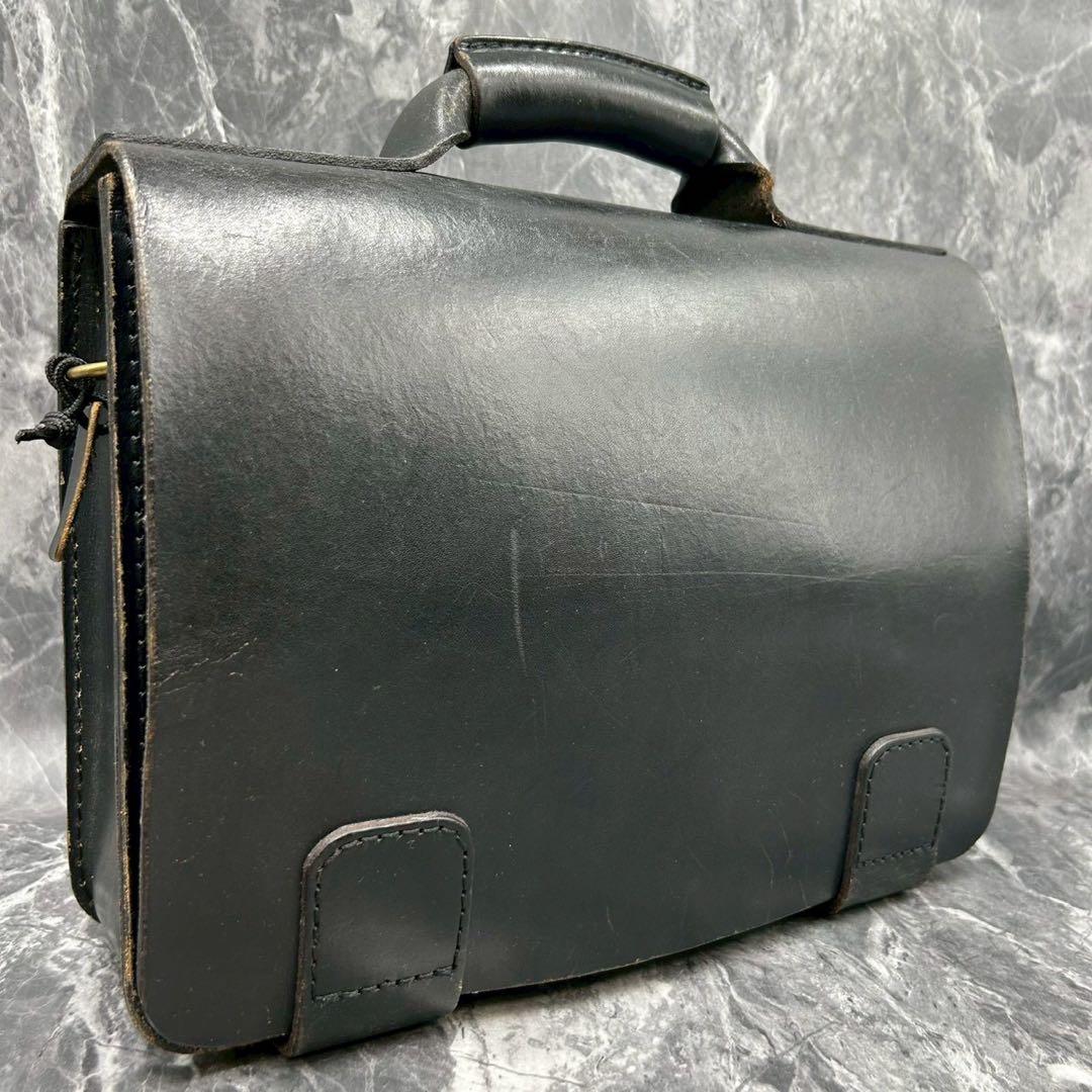 と*皮様 希少■HELZ ビジネスバッグ　ブリーフケース　本革　ブラック　黒 ウルティマ トーキョー ultima TOKYO ブリーフケース メンズ 本革 革