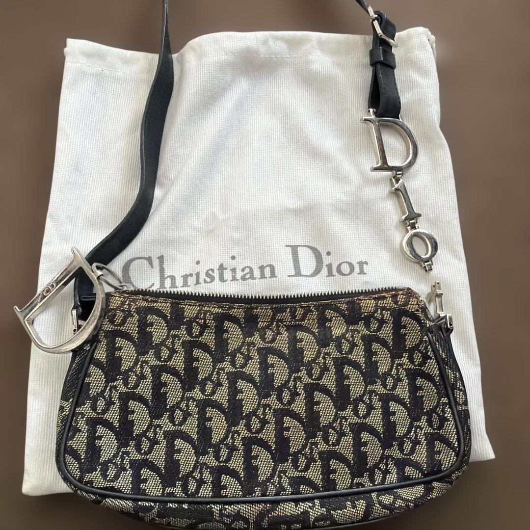 dior ディオール トロッター 黒 難あり Christian Dior ディオール トロッター バニティバッグ