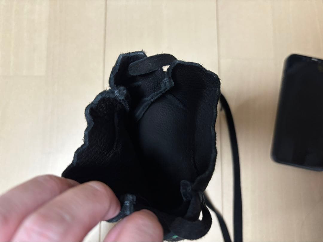 猛暑セール ゴローズ 巾着ポーチ S ディアスキン コンチョ