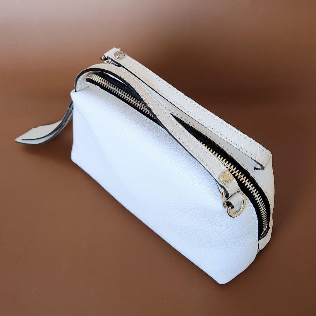 《美品》ジャンニキアリー二 バイカラー ショルダーバッグ アリファS