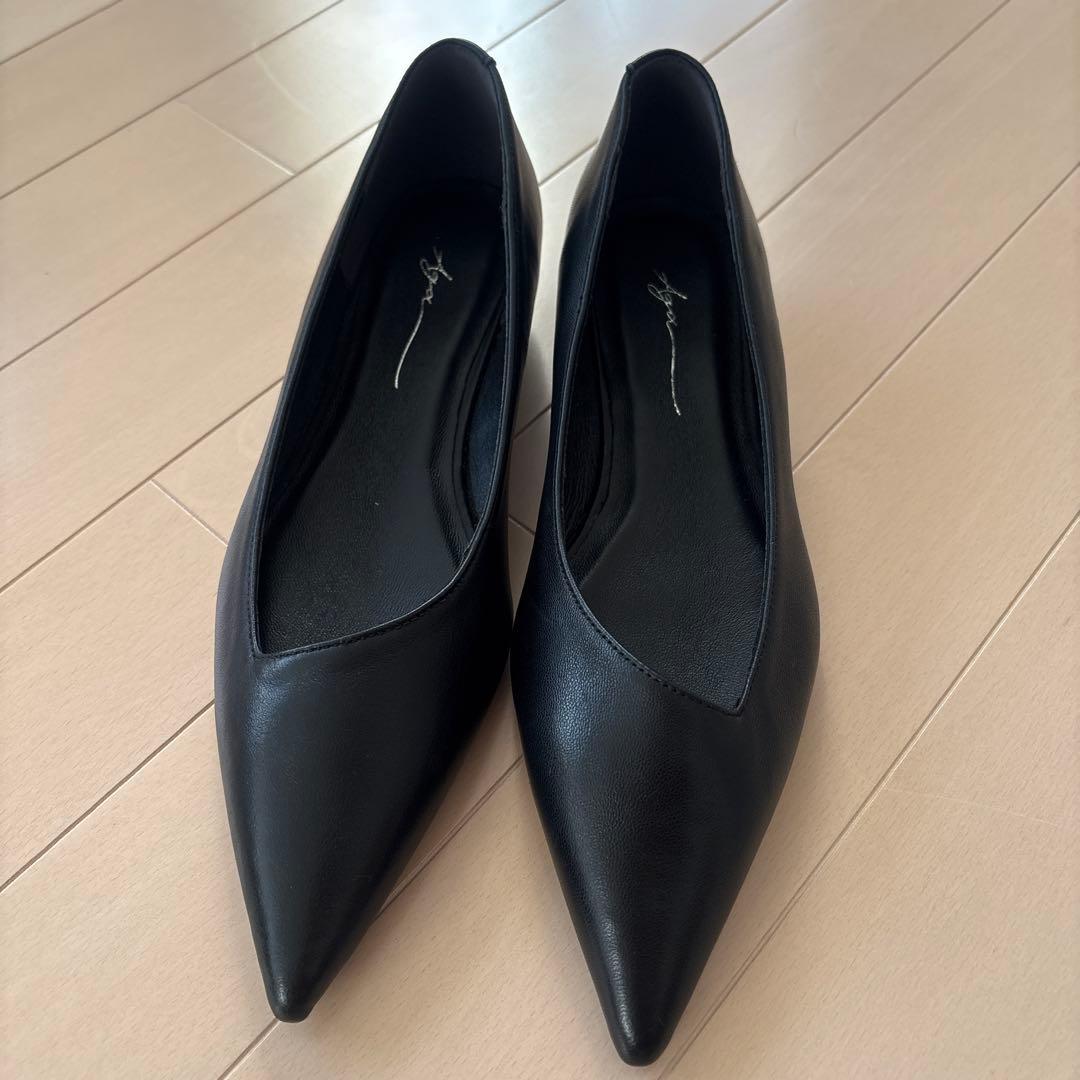 ヤマダヤ Aga アーガ パンプス 羊革 ブラック