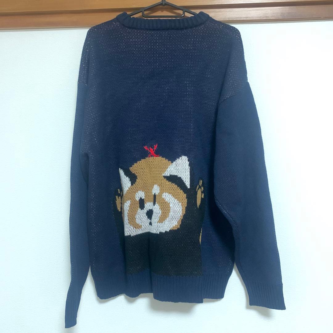 GraniphイカクウォッシャブルジャカードニットネイビーLサイズunisex