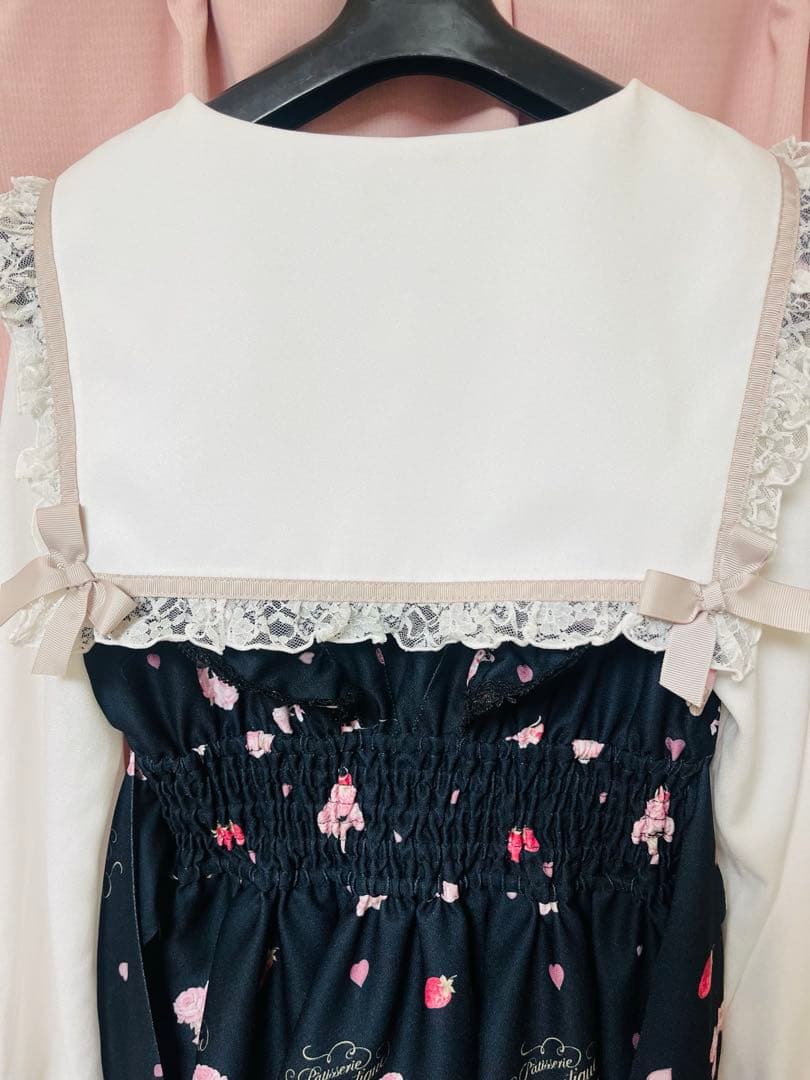 LIZLISA アフタヌーンティー柄 ワンピース 黒 - メルカリ