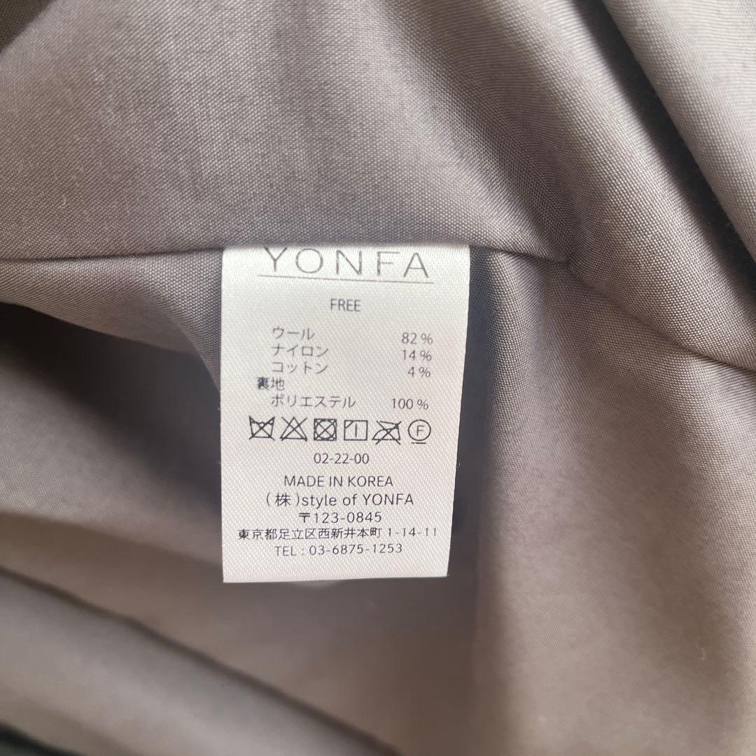 YONFA ダブルボタンウールコート - メルカリ
