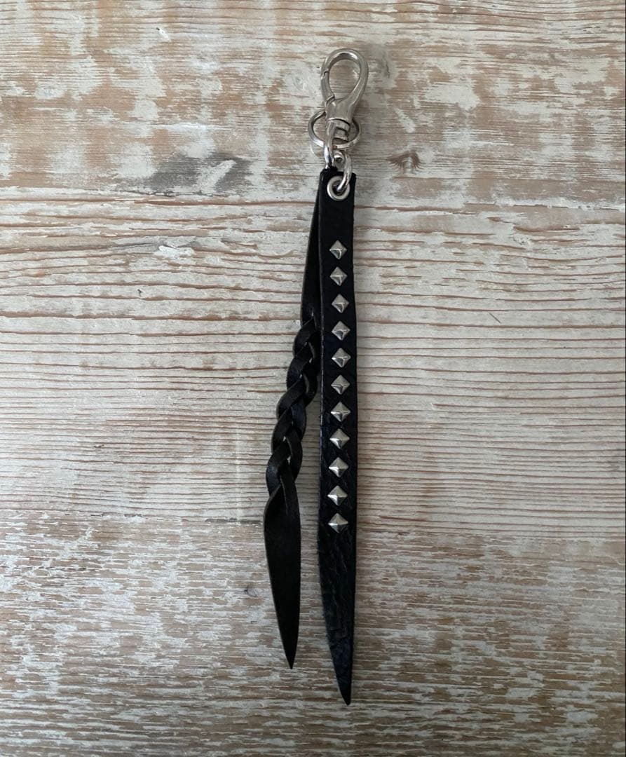 TETSU　STUDS&KNITTING LEATHER KEY RING Personalized Fine Leather keychain Key Chain Key ring - The Tucker