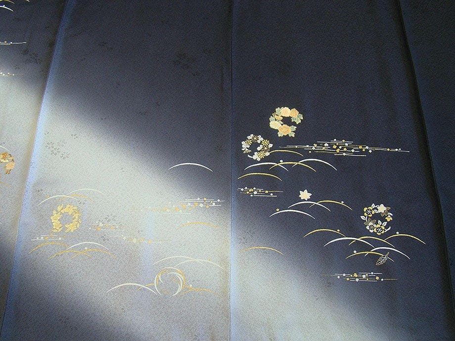 美品 極上縮緬地 金彩加工染 附下げ・訪問着（正絹）HH2198 - メルカリ