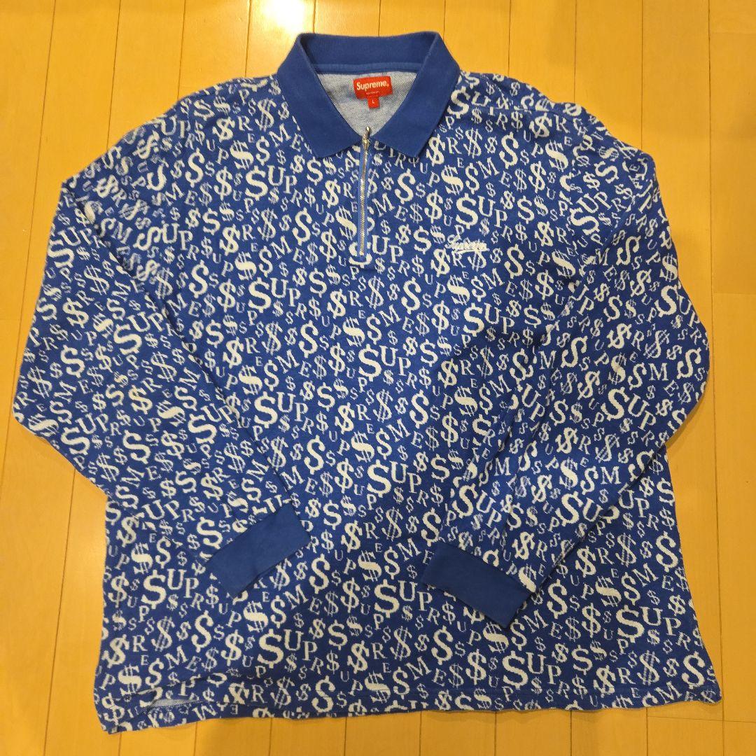 Supreme Currency Jacquard Zip L/S Polo L - メルカリ