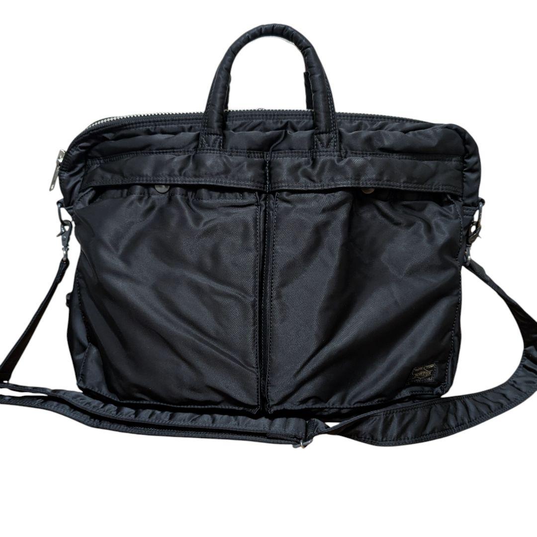 【美品】ポーター タンカー　ビジネスバッグ ブリーフケース 2way 黒 PORTER ポーター タンカー 2WAYブリーフケース 黒2層式 吉田カバン