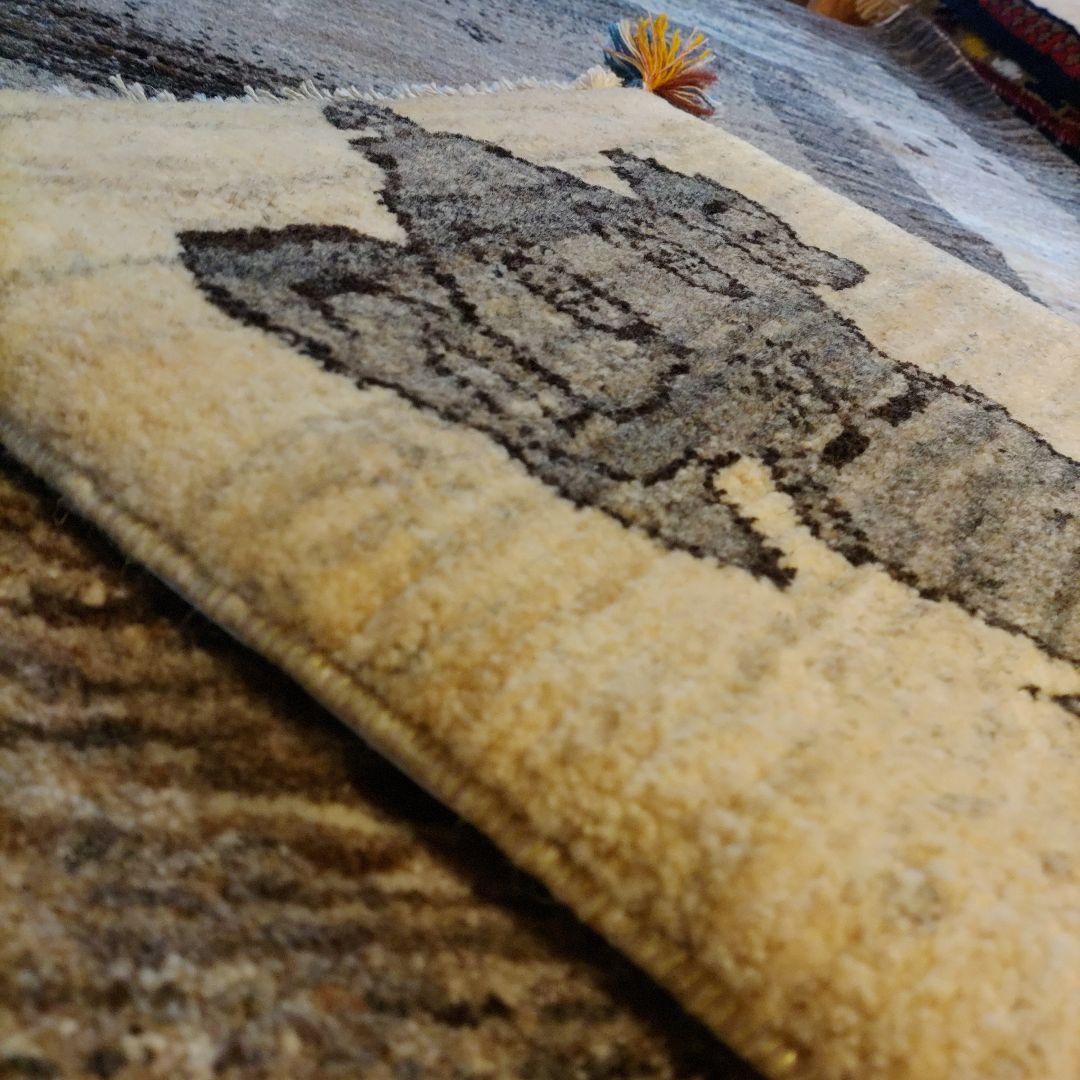 ギャッベ イラン シラーズ 座布団ギャッベ 手織り 大きめ ゾウ チェア