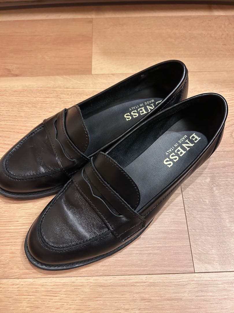 ENESS ブラック ローファー 39 (24.5cm)