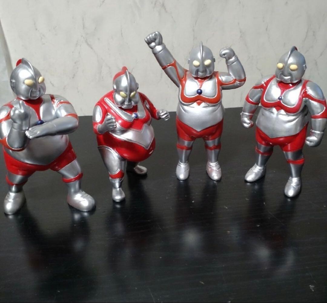 帰ってくるな　デブトラマン フィギュア 4体セット パロディ】帰ってくれ！デブトラマン4体セット☆特撮ヒーロー☆即納