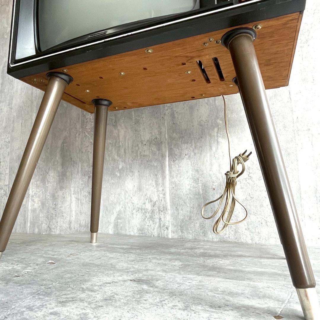 ヴィンテージ 日立 S-57B 昭和レトロ 当時物 脚付き ブラウン管テレビ