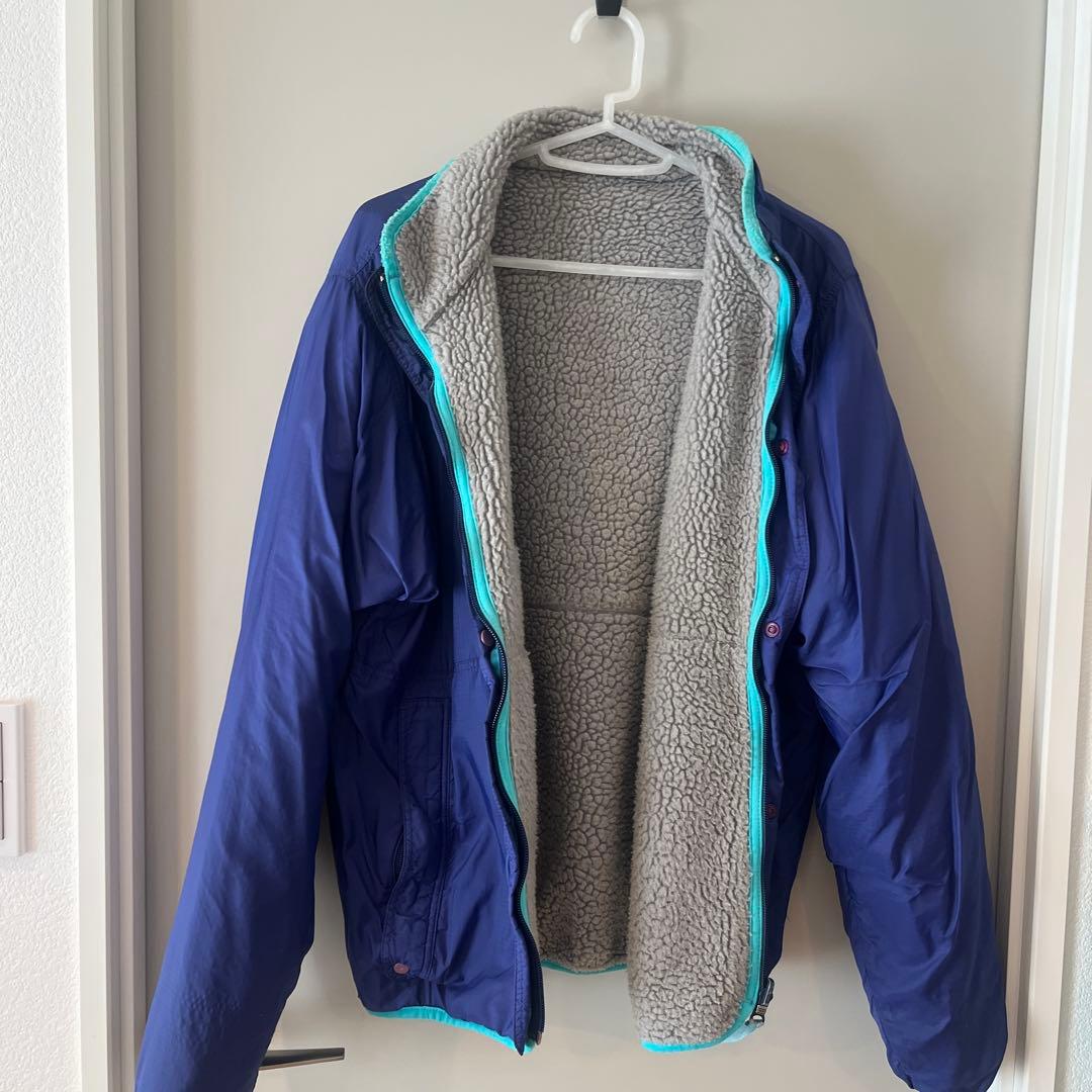 patagonia glissade ヘザーグレー コバルト パイルグ - メルカリ