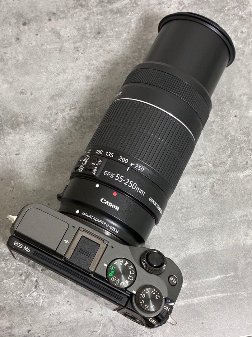 ⭐️美品⭐️Canon EFS 55 250 II & EF-EOS M アダプターの通販はau