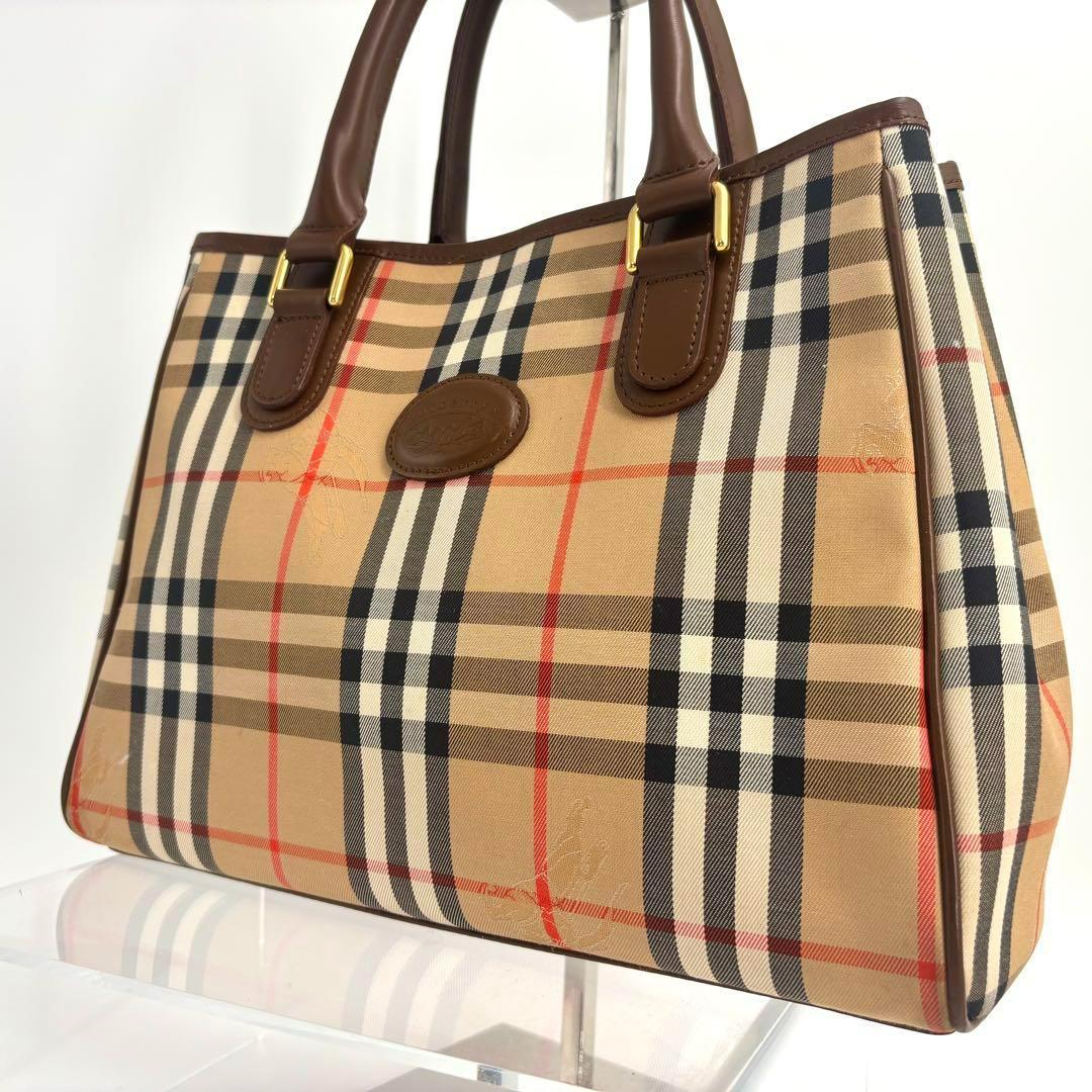 希少✨】バーバリー 葉っぱロゴ ハンドバッグ ミニトート ノバチェック