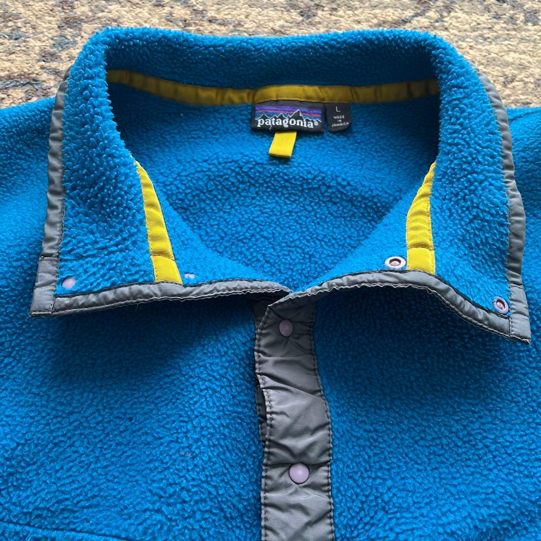 90s パタゴニア スナップt 前立てナイロン ターコイズ カレー 検 80s