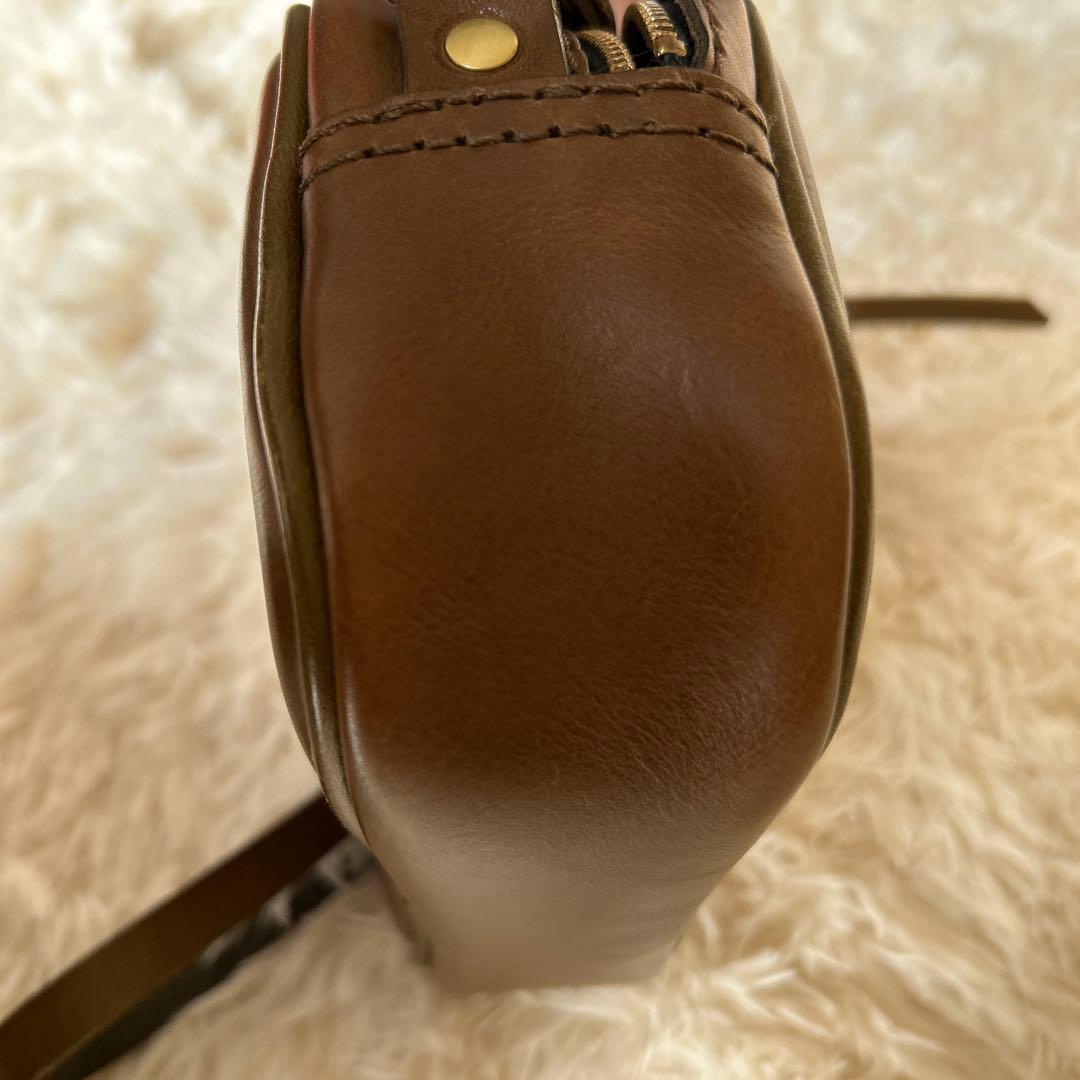 レア美品】HERZヘルツ CP 35 ふっくらショルダー グリーンベージュ