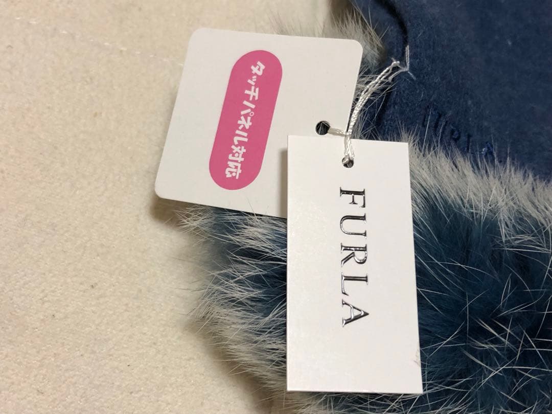 380新品FURLAフルラ ラビットファー付きウール手袋スマホ対応 - メルカリ