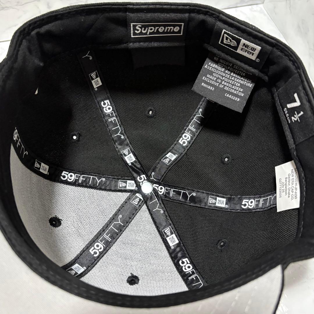 y011715 Supreme×NEW ERA コラボキャップ ブラック59.6 - メルカリ