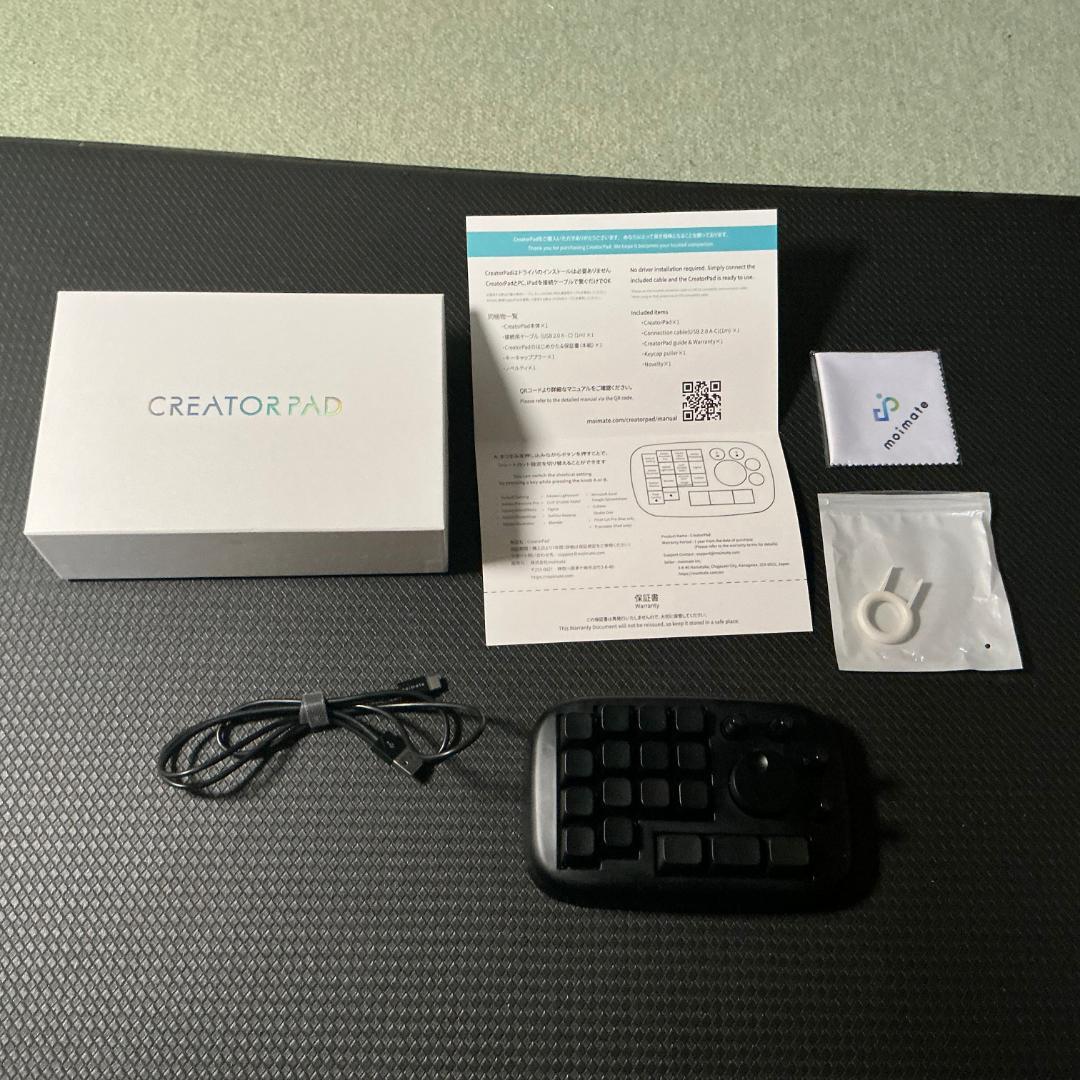 moimate CreatorPad インクブラック 無刻印 中古 CreatorPad（クリエイターパッド）｜iPad/PC対応 片手デバイス