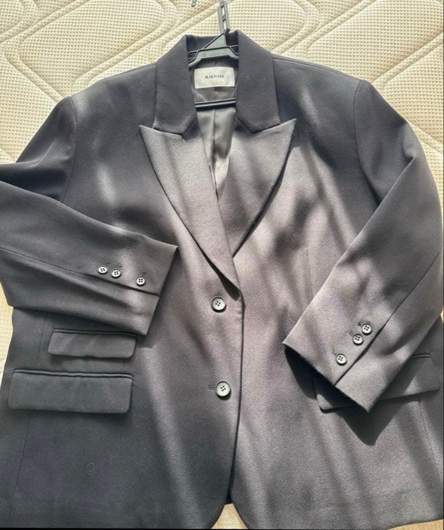 machatt マチャット ウールオーバージャケット ブラック - メルカリ