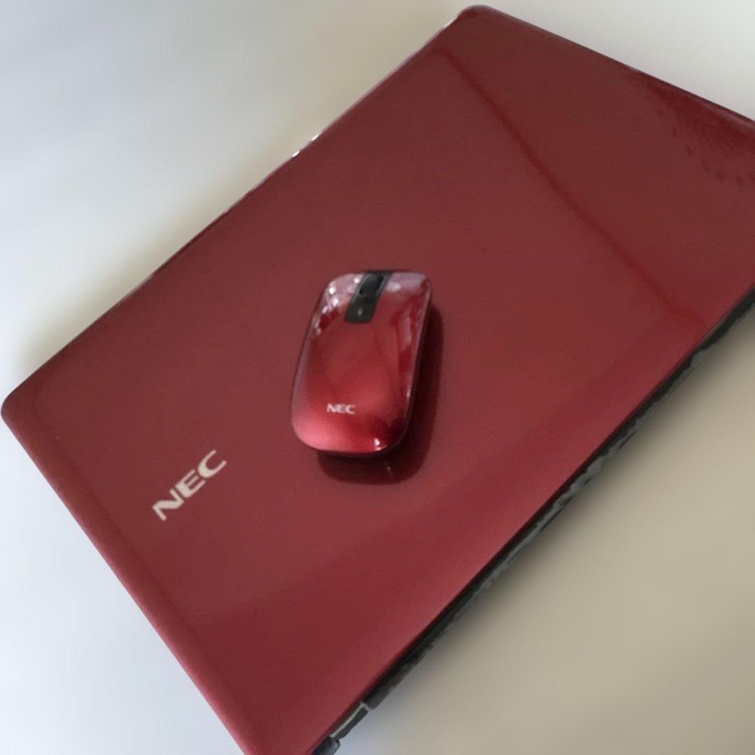 新品 未使用に近いNEC LaVie レッド ノートPC 本体 - メルカリ