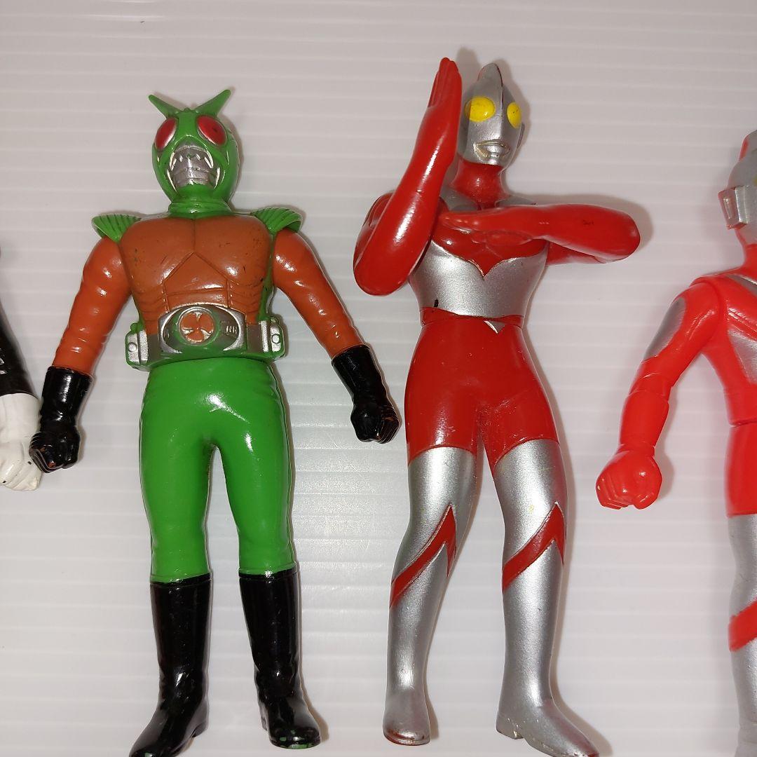 昭和レトロ 日本製ソフビまとめ売り！ウルトラマン、仮面ライダー等