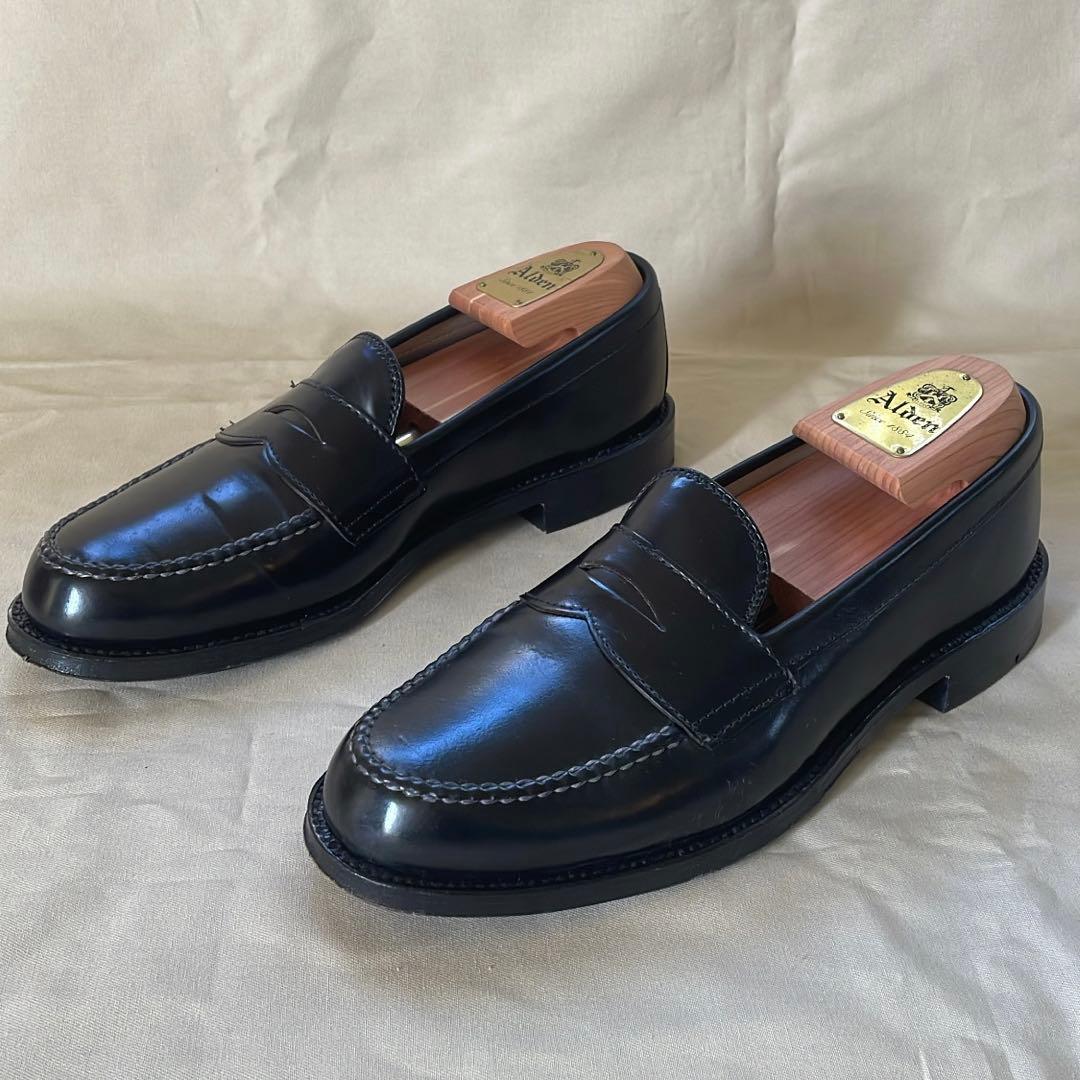 極美品】オールデン ALDEN 987 ブラック コードバン ペニーローファー