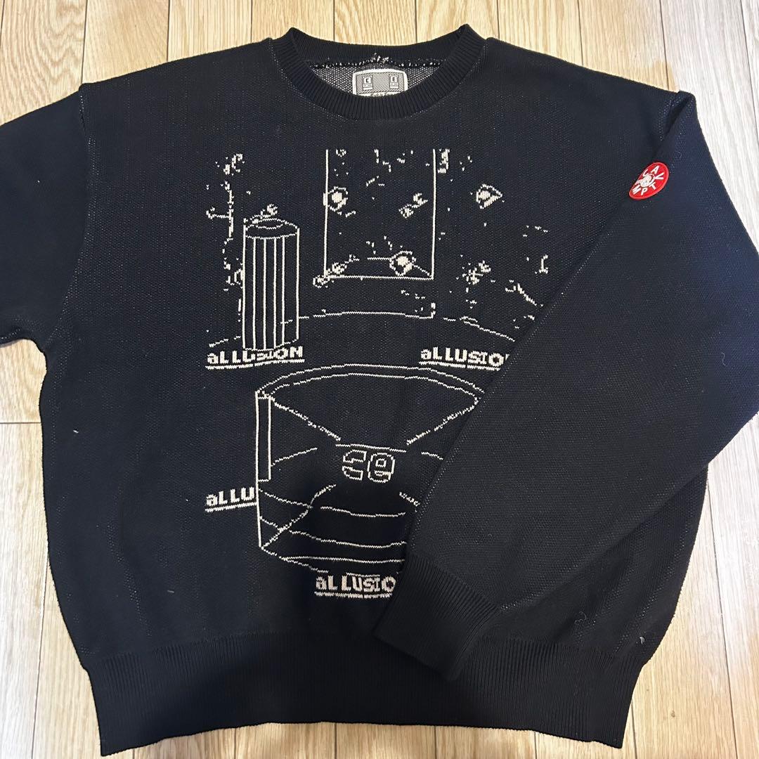 トップス C.E cavempt ALLUSION KNIT Cav Empt Side Mesh Loose Waffle Knit in Biege | Blues Store