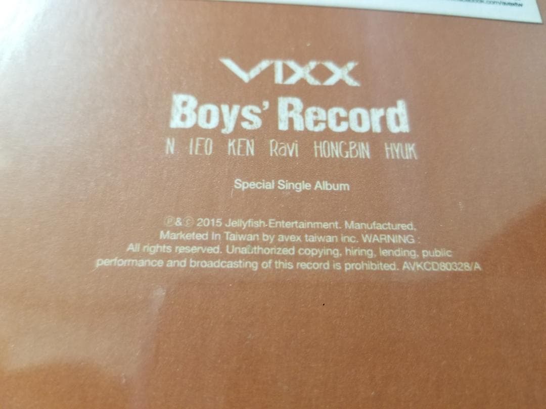 VIXX◇Special Single◇Boys' Record◇台湾盤DVD付