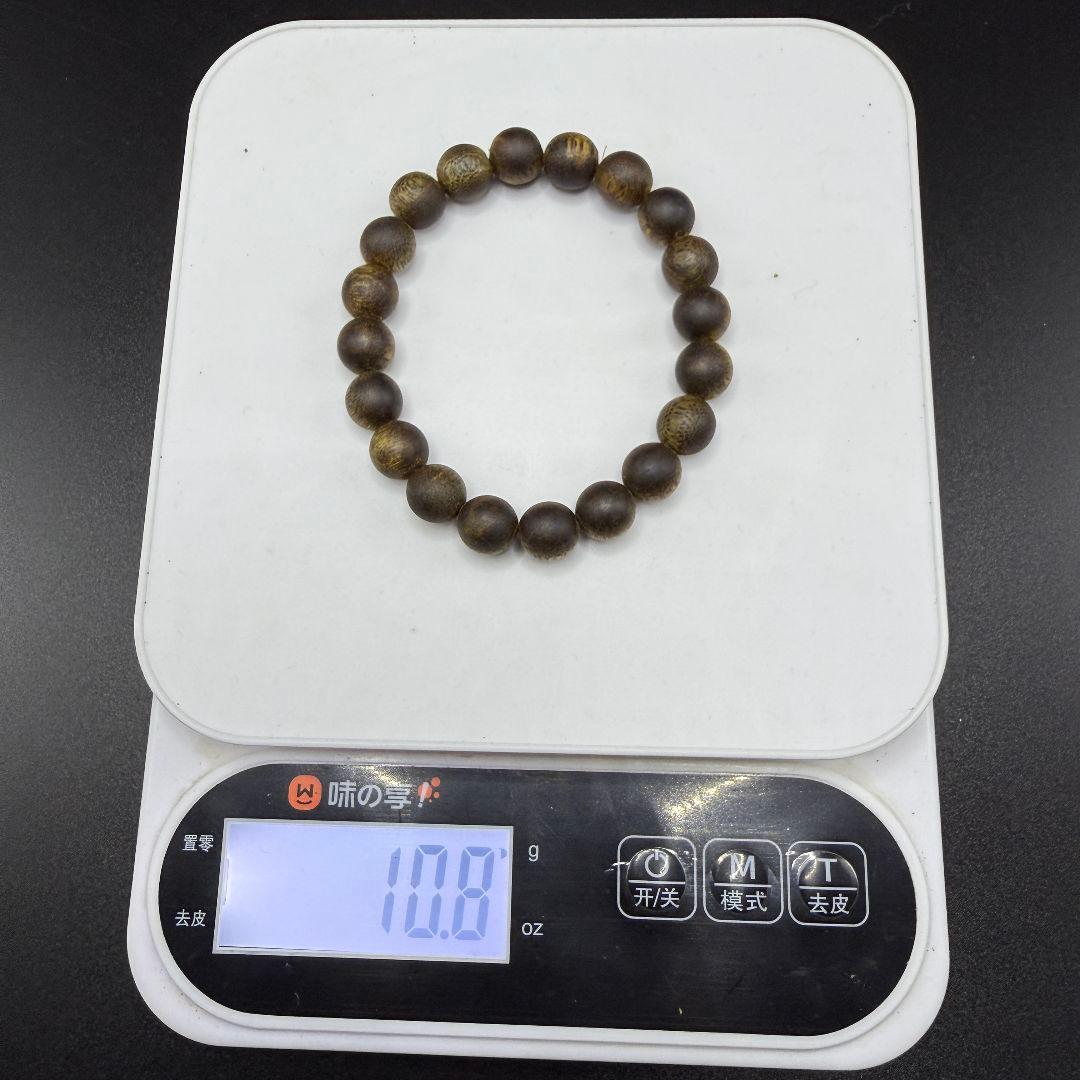 R056 極上緑油伽羅伽楠香奇楠香沈香手串 高級ブレスレット重さ：10.8g