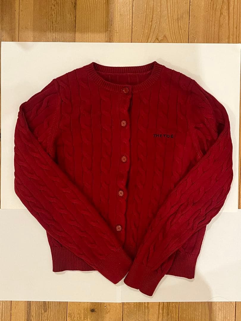 THETOE TOÉ Baker Cardigan レッド Sサイズ - メルカリ