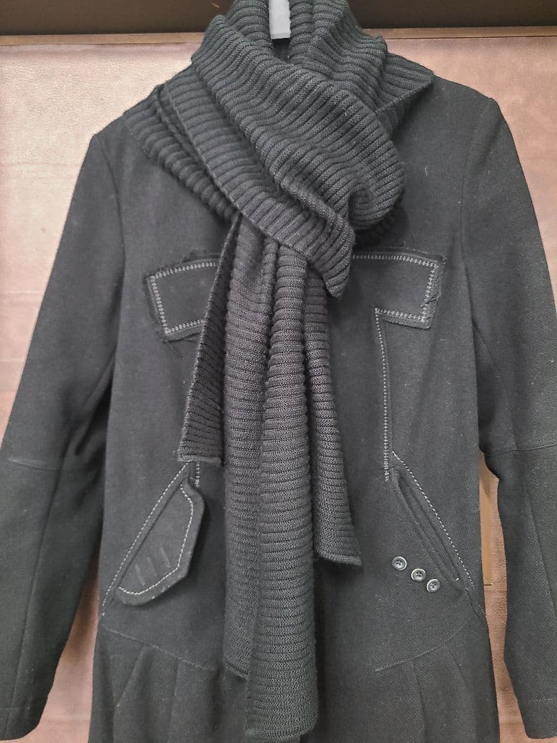 マリテフランソワジルボーブラックマフラー付きバルーンコート - メルカリ