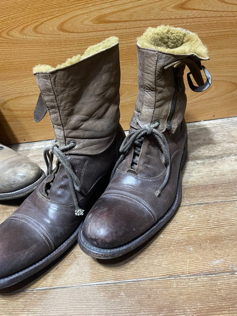 alfredoBANNISTERセンターZIP Wライダースブーツ セット - メルカリ